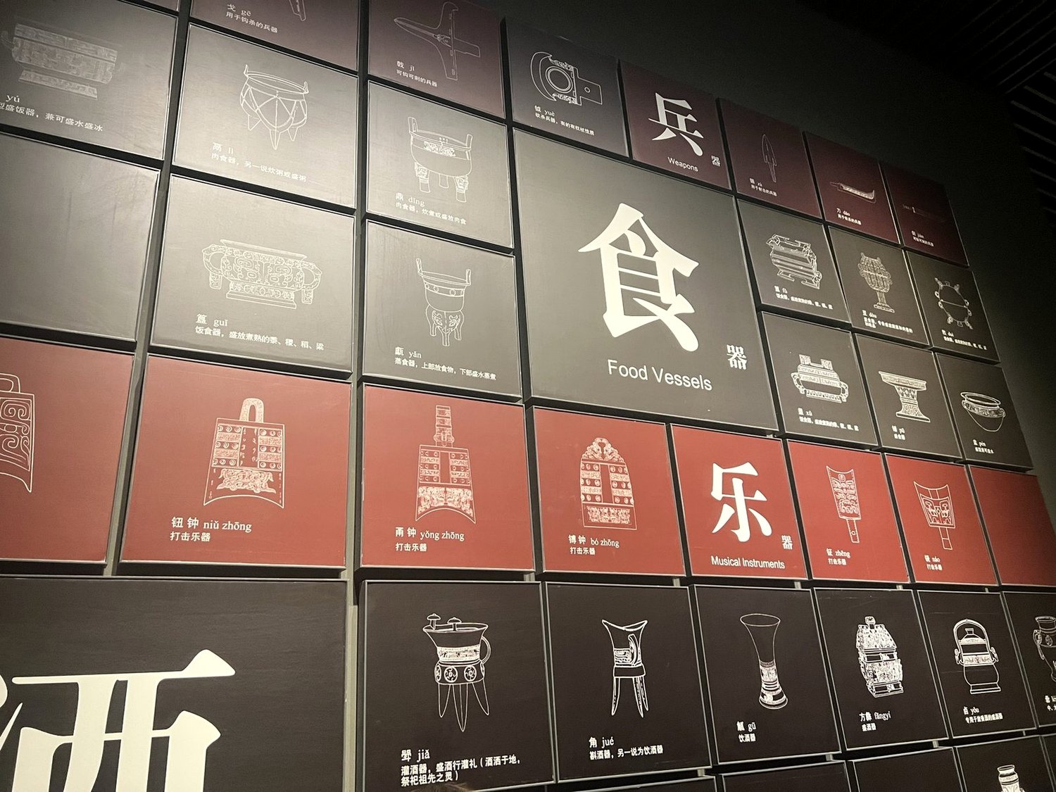 青铜器分类展墙